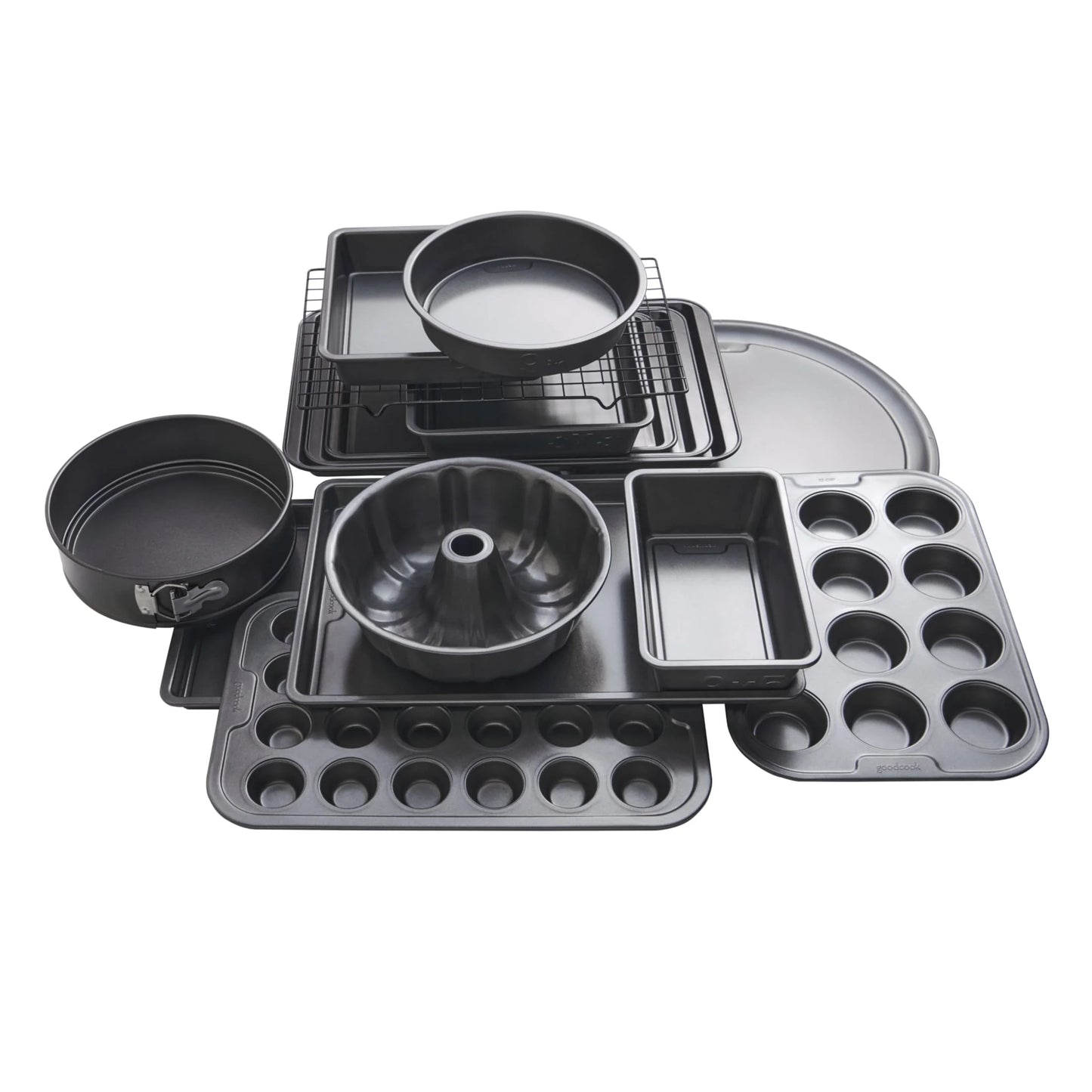 PRO Nonstick Steel Mini Muffin Pan , 24 Cup, Gray