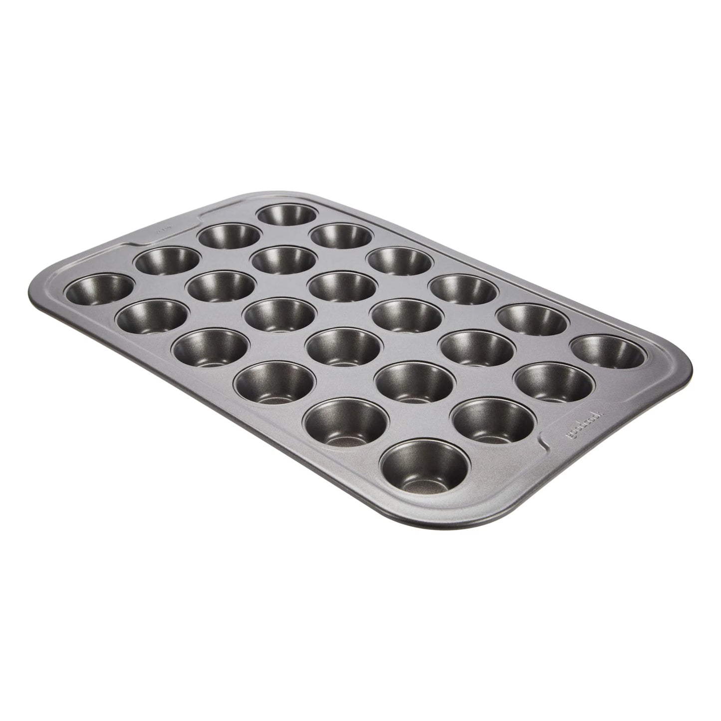 PRO Nonstick Steel Mini Muffin Pan , 24 Cup, Gray