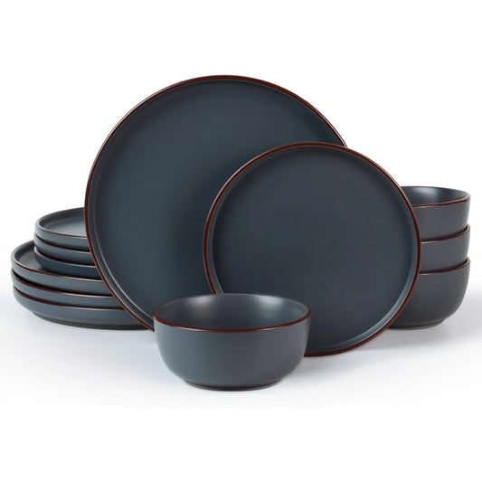 Elegant Stoneware Dinnerware Set for 4