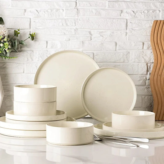 Chic Speckled Stoneware Dinnerware Set