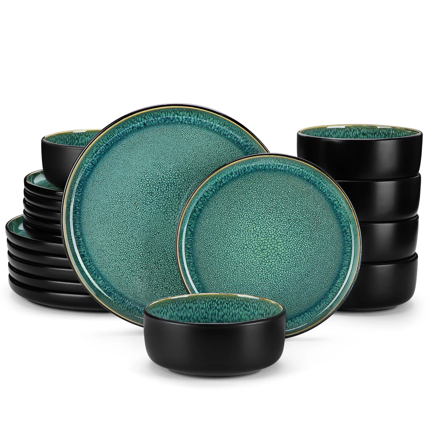 Vancasso - Elegant Blue Stoneware Ceramic Dinner Set