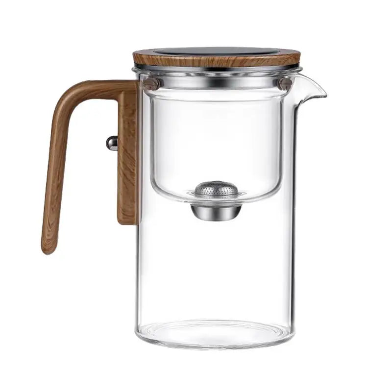 Elegant Glass Teapot with Magnetic Filter Switch