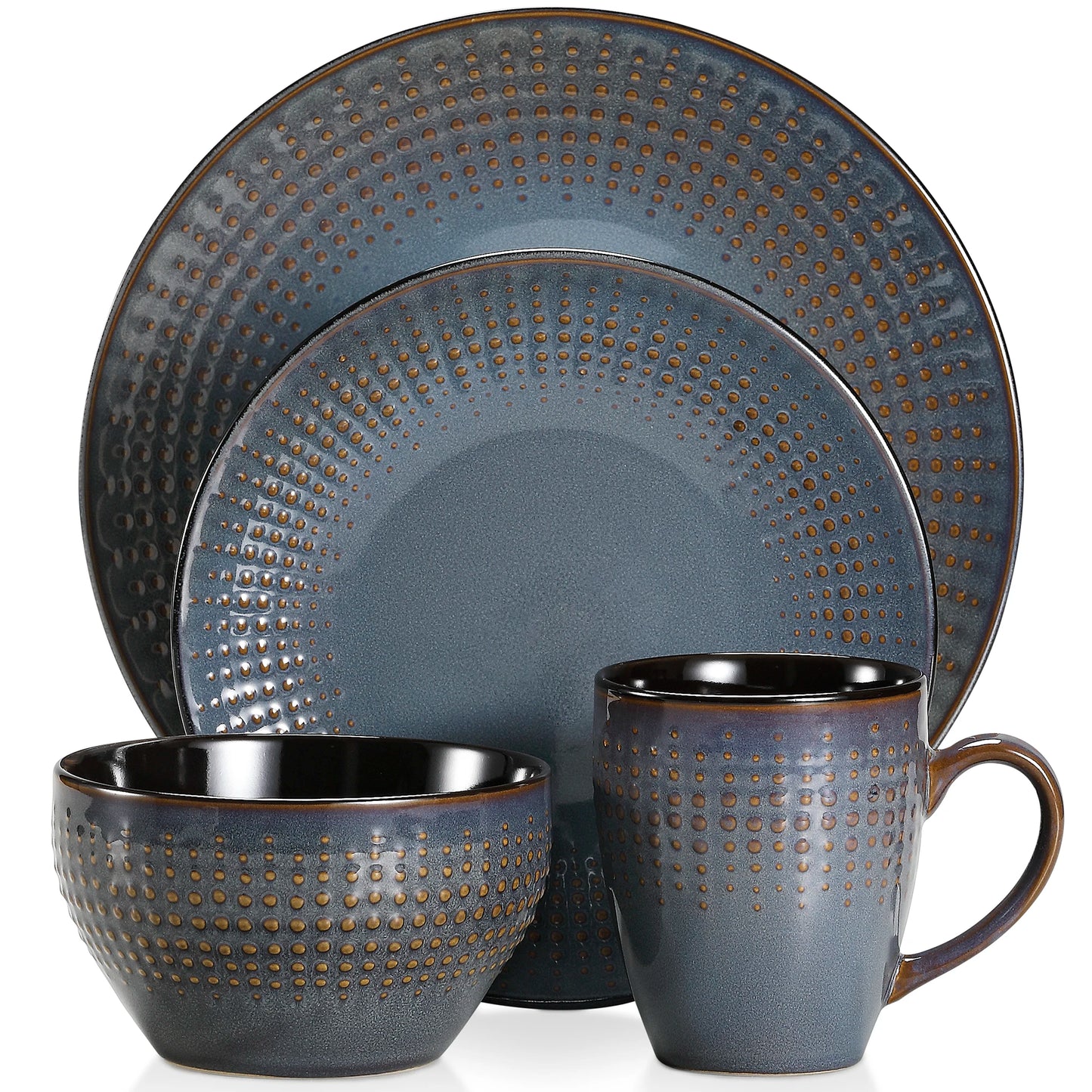 Vancasso Guto - Elegant Embossed Stoneware Dinnerware Set