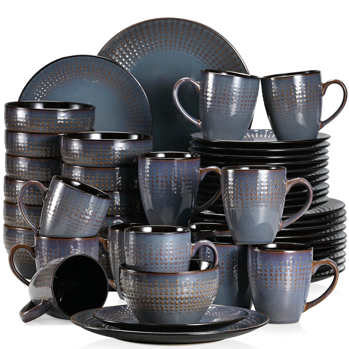 Vancasso Guto - Elegant Embossed Stoneware Dinnerware Set