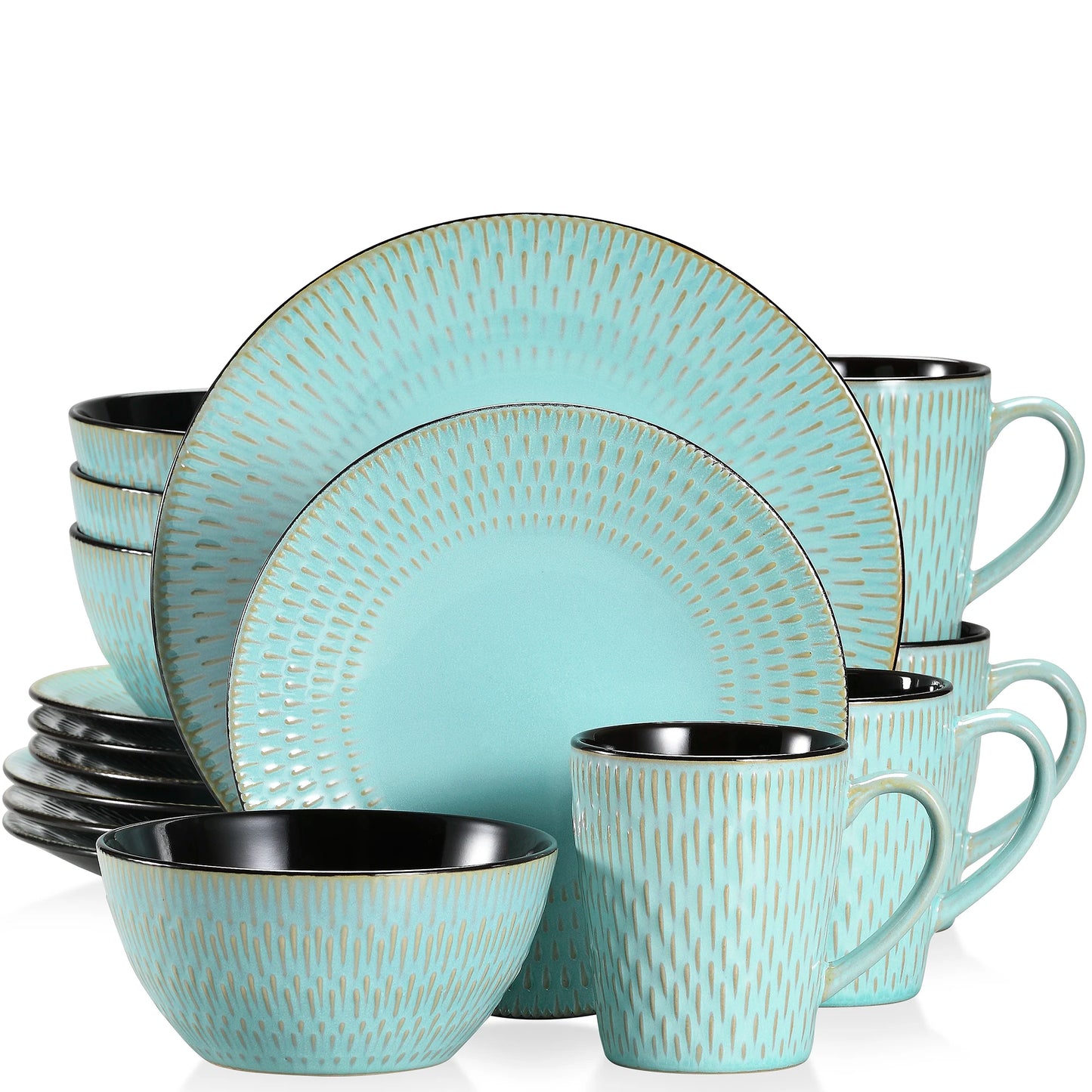 Vancasso Guto - Elegant Embossed Stoneware Dinnerware Set