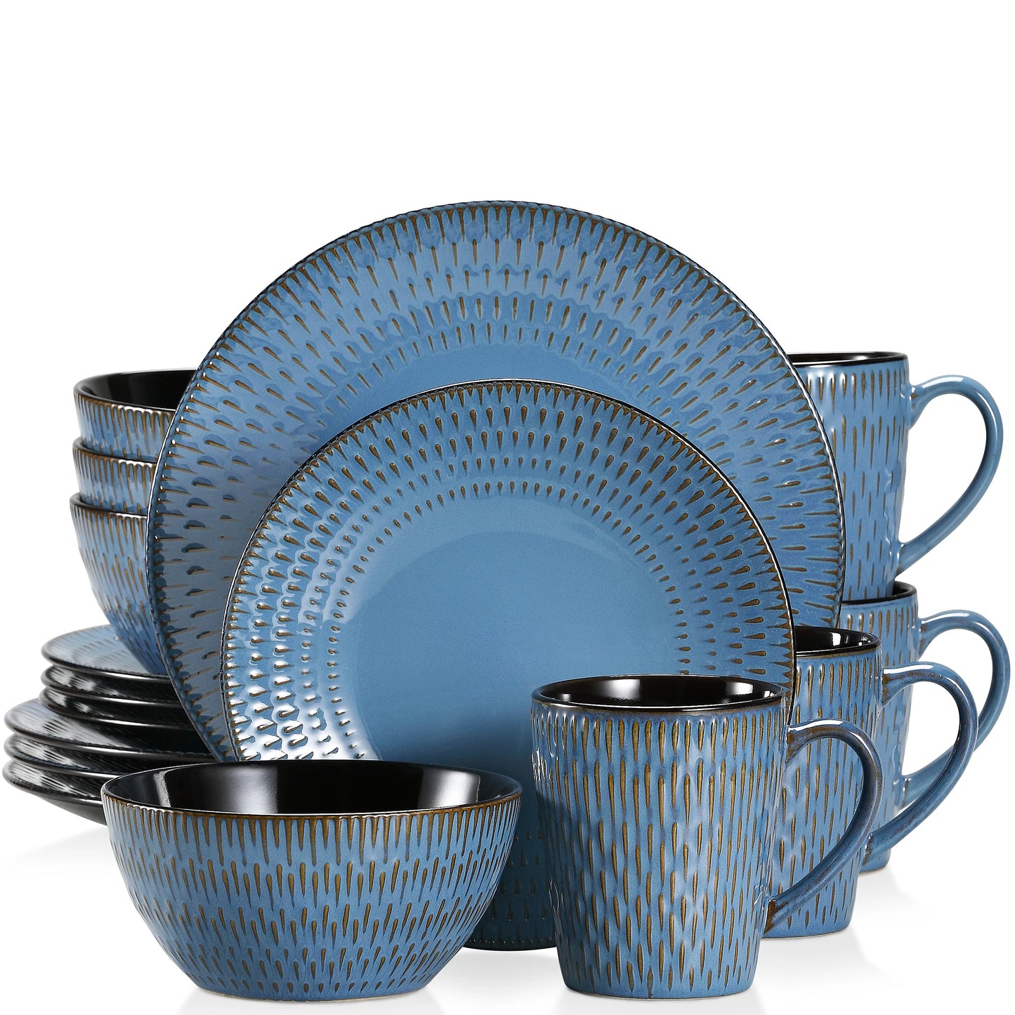 Vancasso Guto - Elegant Embossed Stoneware Dinnerware Set